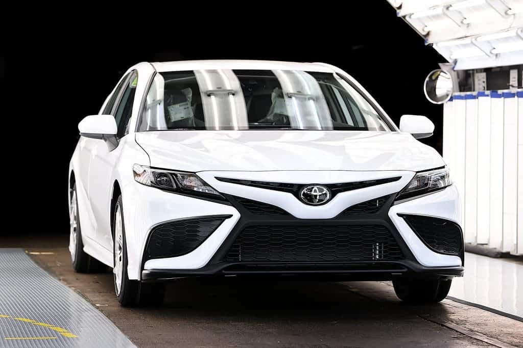 White 2021 Camry SE